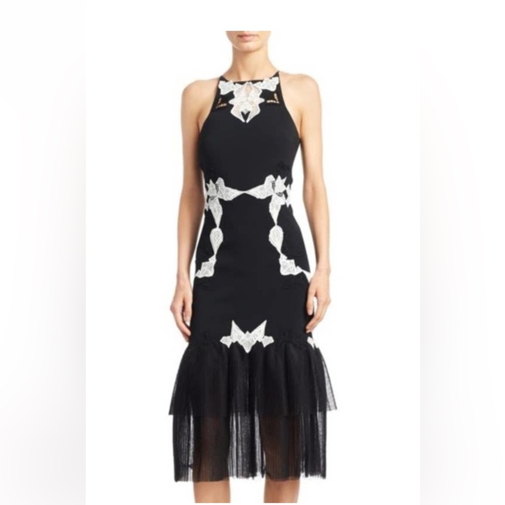 jonathan simkhai mesh midi dress black is beautiful and in good condition.